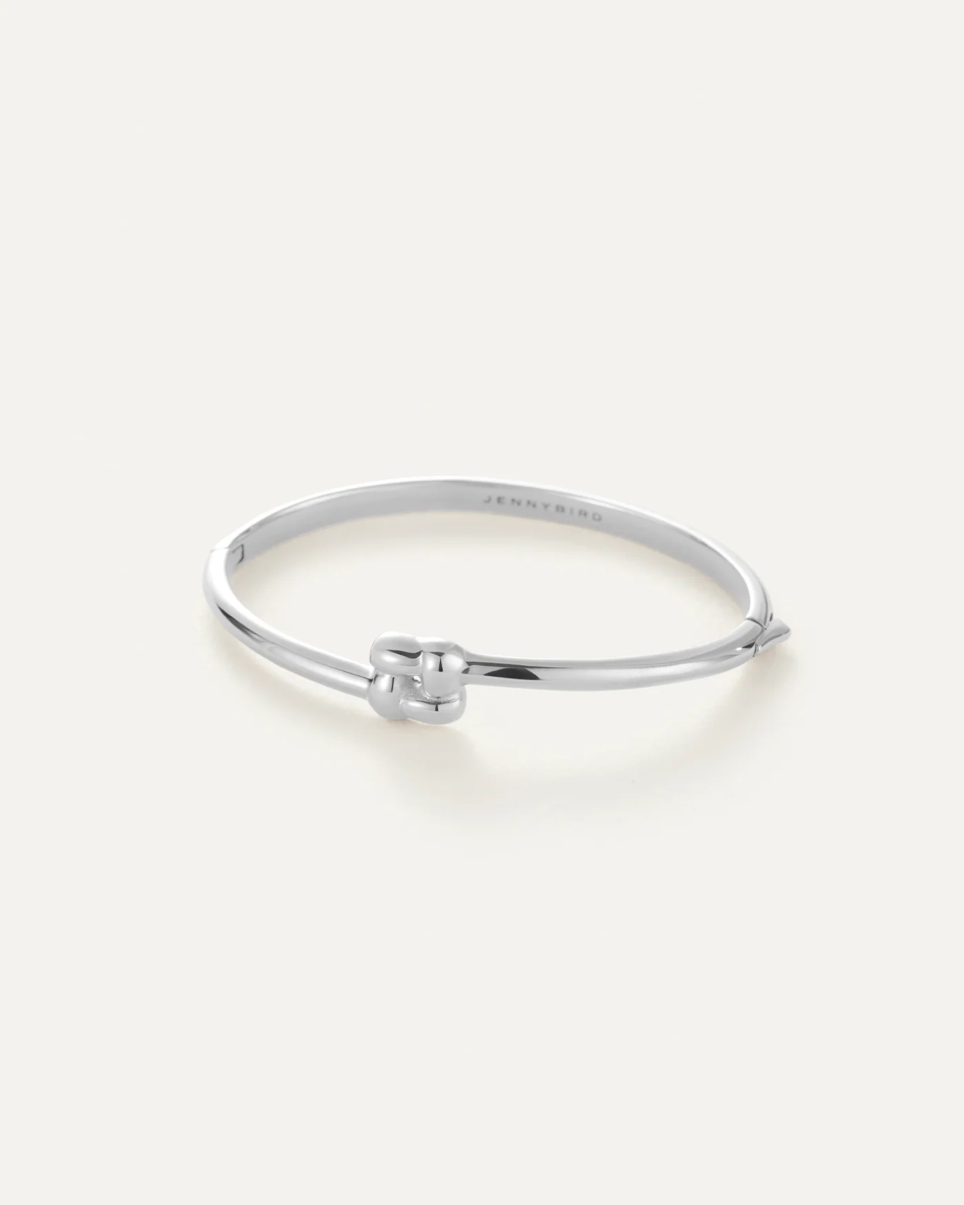 Jenny Bird Slim Woven Square Bangle Platinum