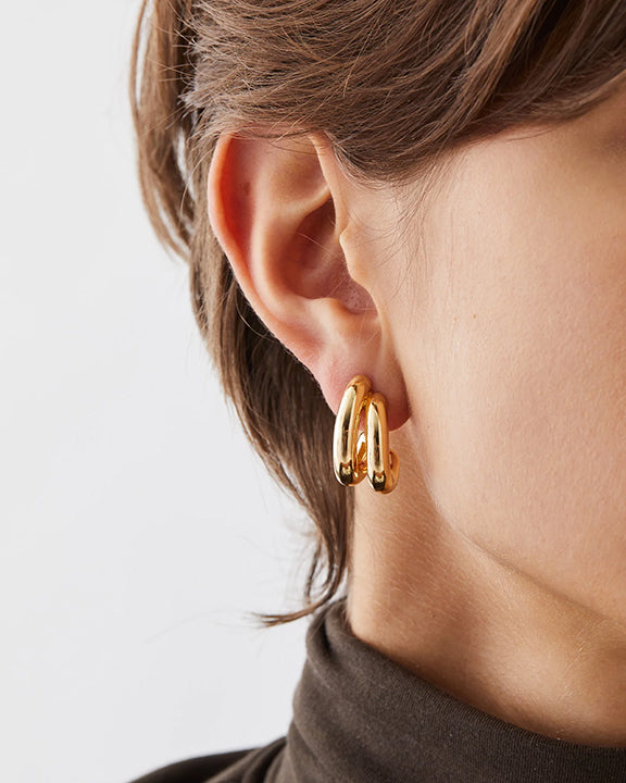 Jenny Bird Florence Earrings in High Polished Gold