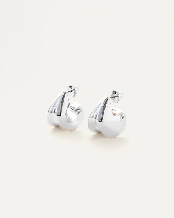 Jenny Bird Nouveaux Puff Earrings in Silver
