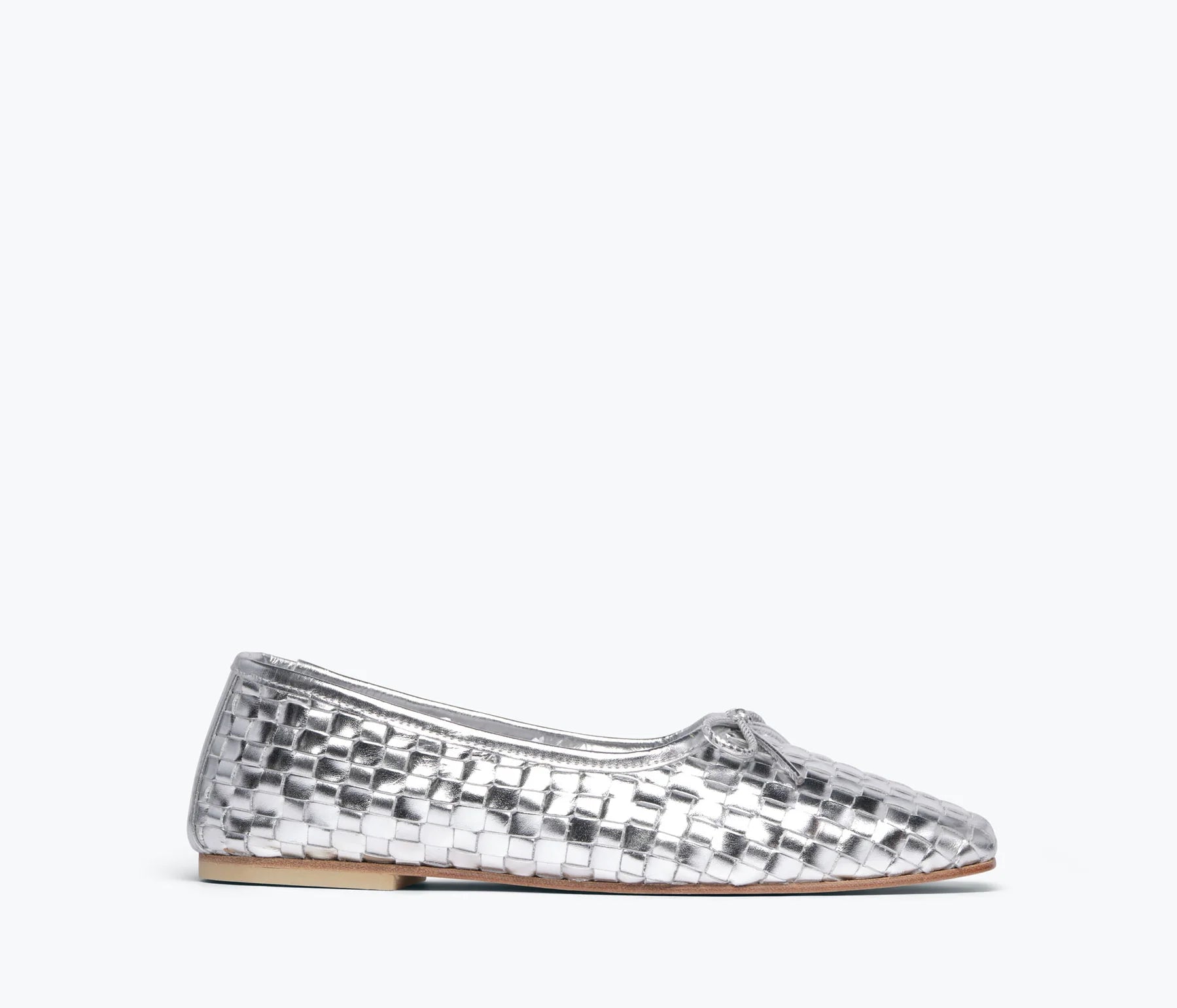 Freda Salvador Jada in Silver Closed Woven Calf