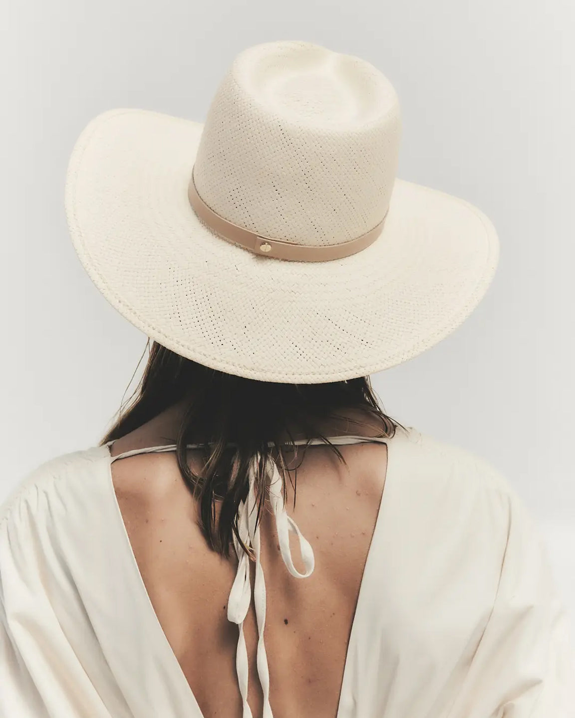 Janessa Leone Sherman Packable Fedora in Natural