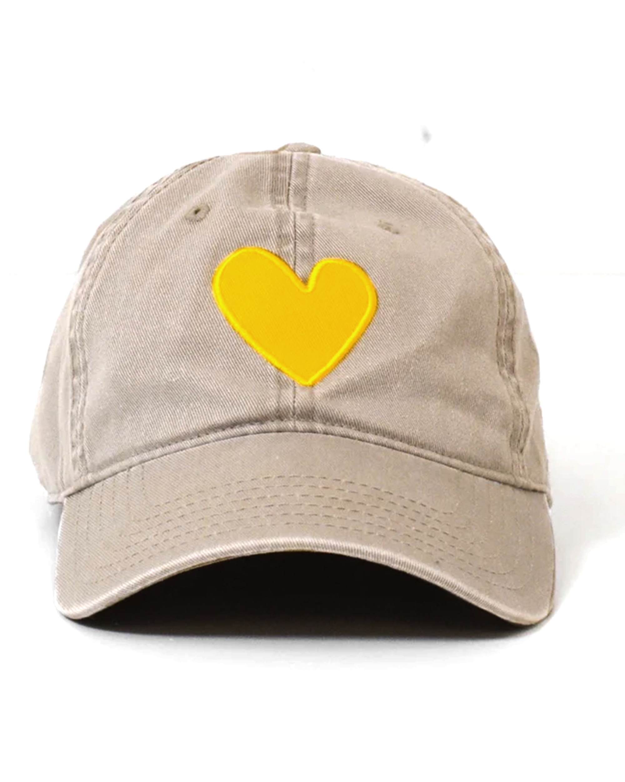 Baseball Hat Heart Patch Sand/Sunshine