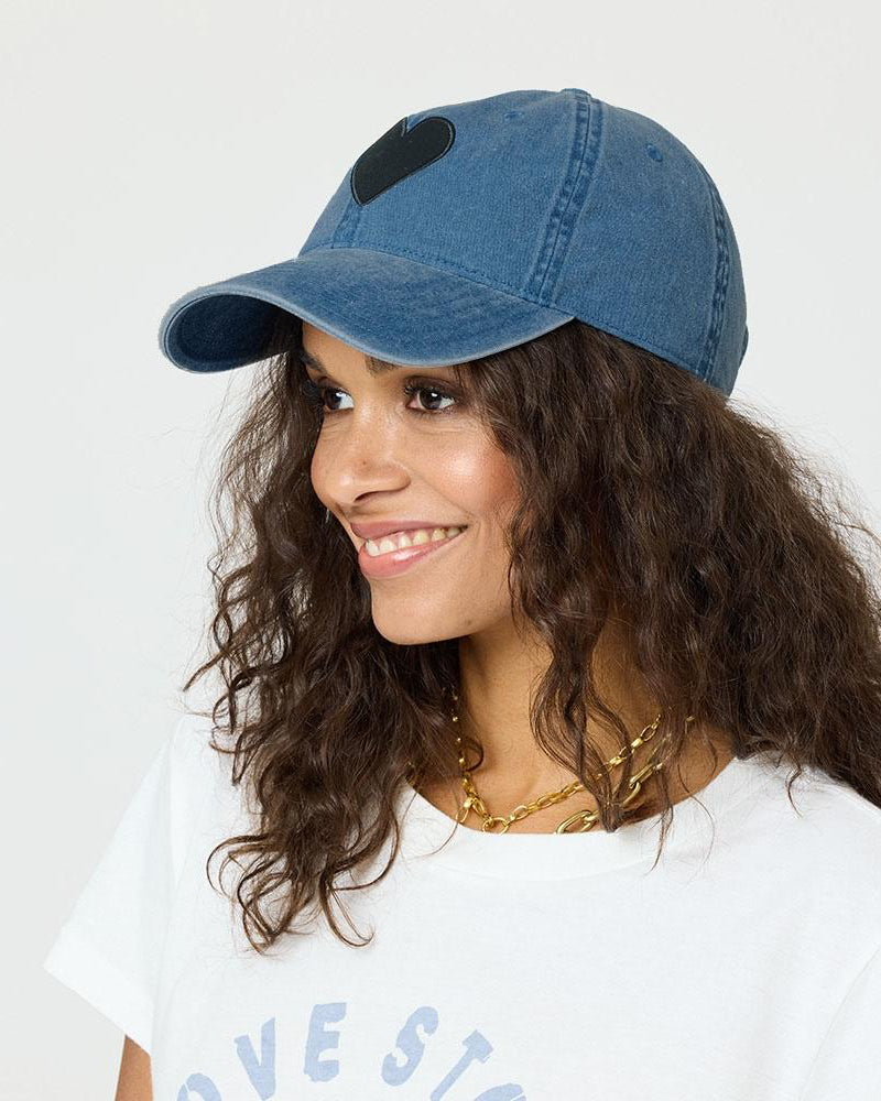 Baseball Hat Denim Imperfect Heart