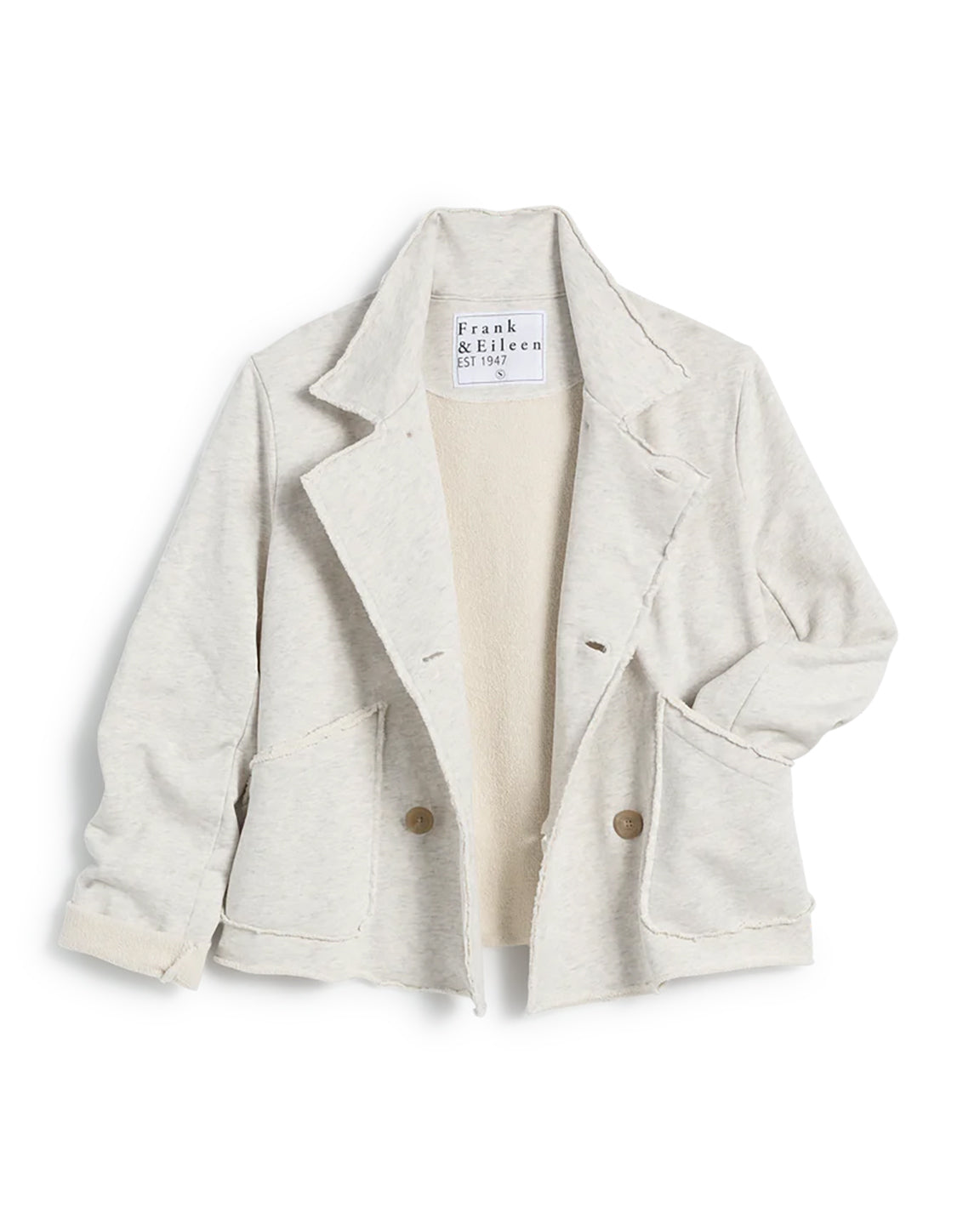 Frank & Eileen Mini Belfast Crop Peacoat in Heather White Melange