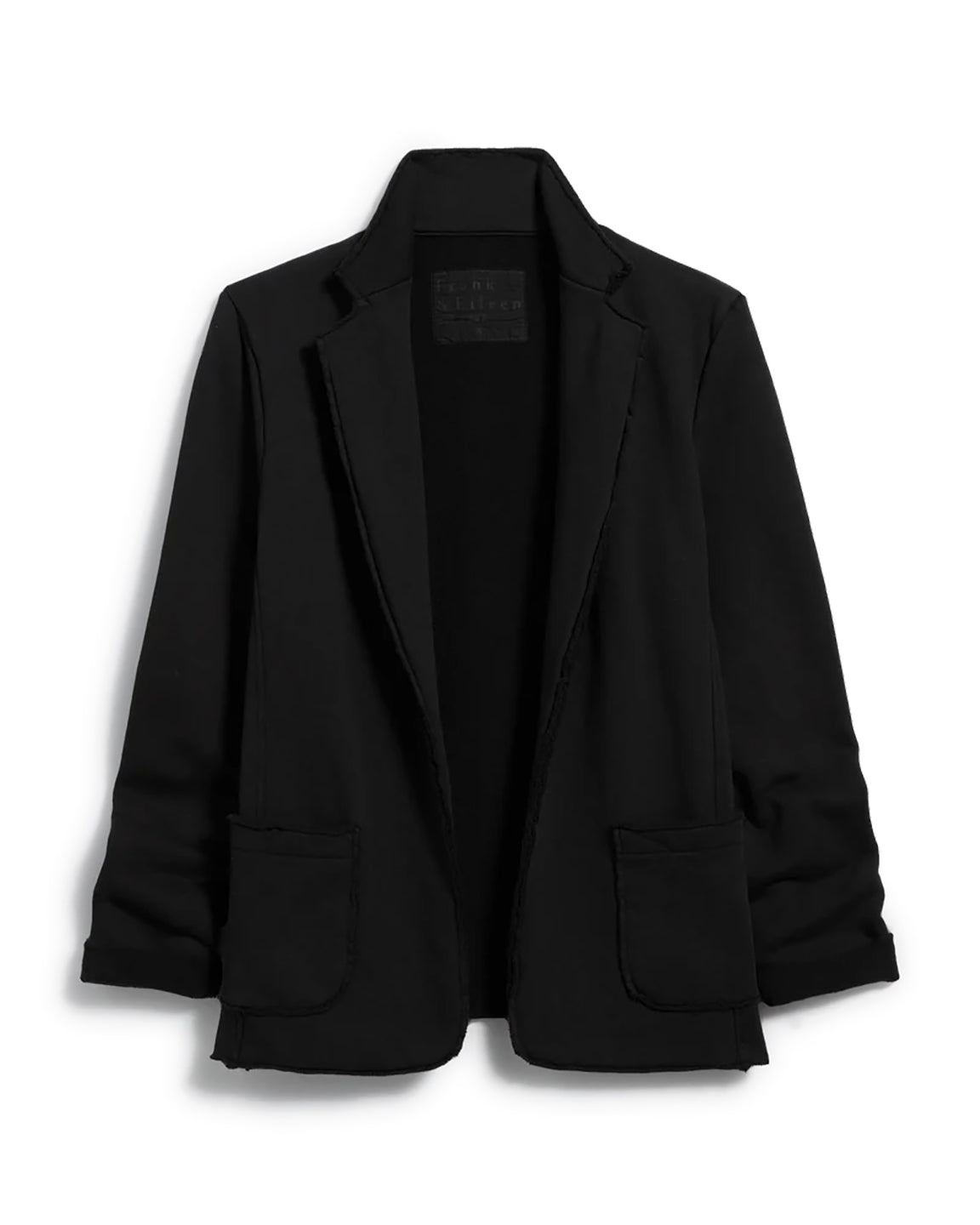 Frank & Eileen Dublin Triple Fleece Sweatshirt Blazer In Black