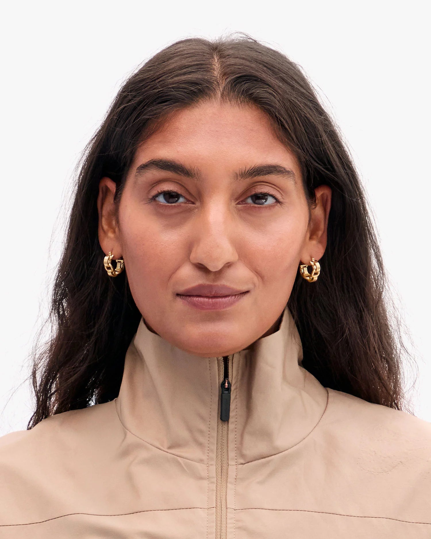 Clare V. Le Story Chain Hoop Earrings