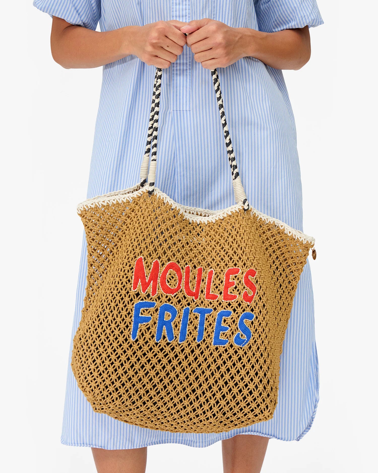 Clare V. Lete Tote Moules Frites Tan