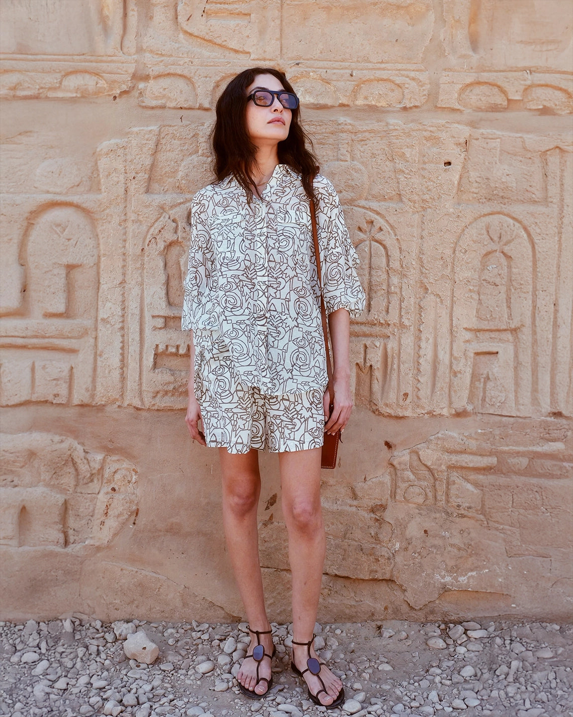 Mirth Woodstock Short in Chocolate Heka