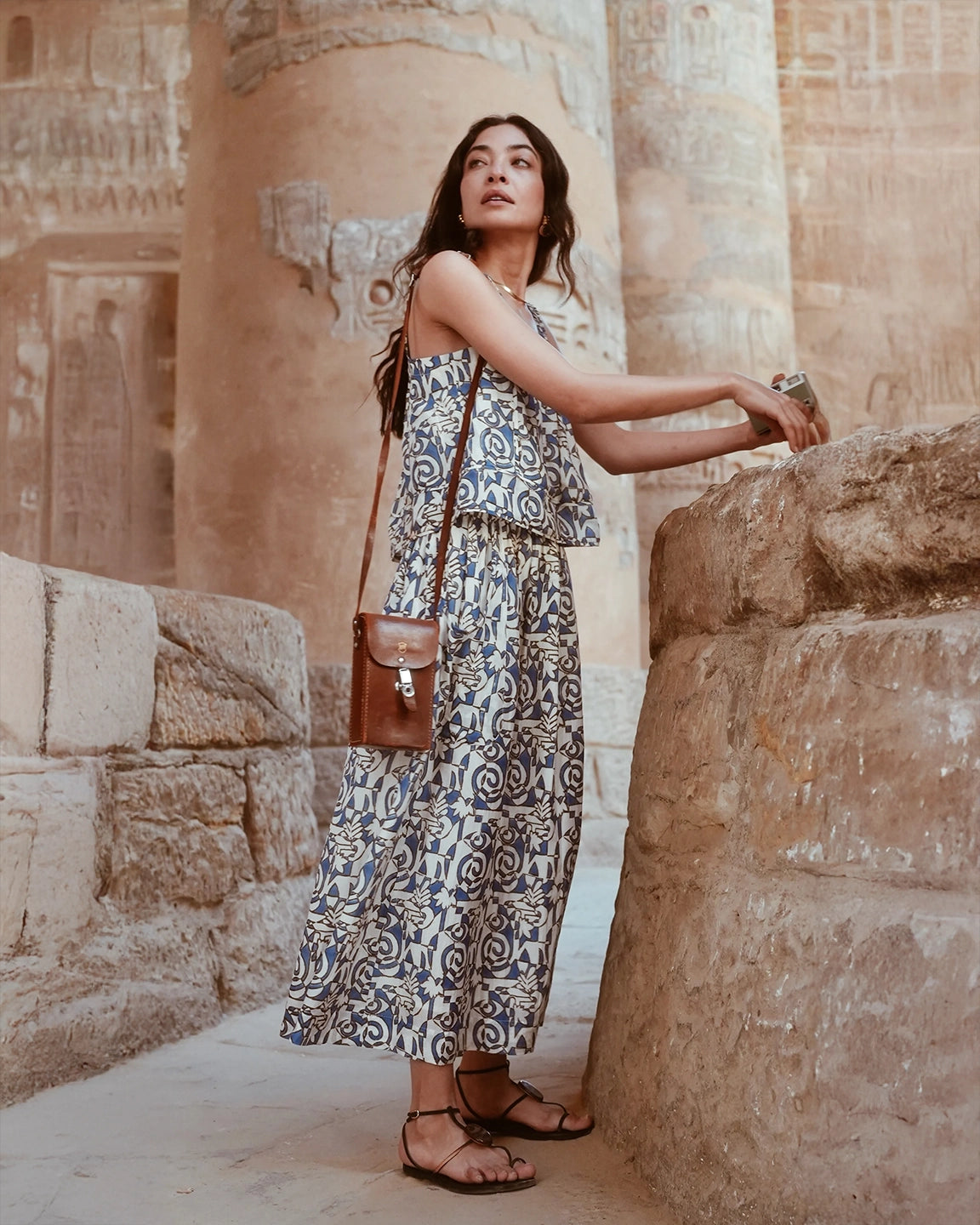 Mirth Verona Skirt in Blue Heka