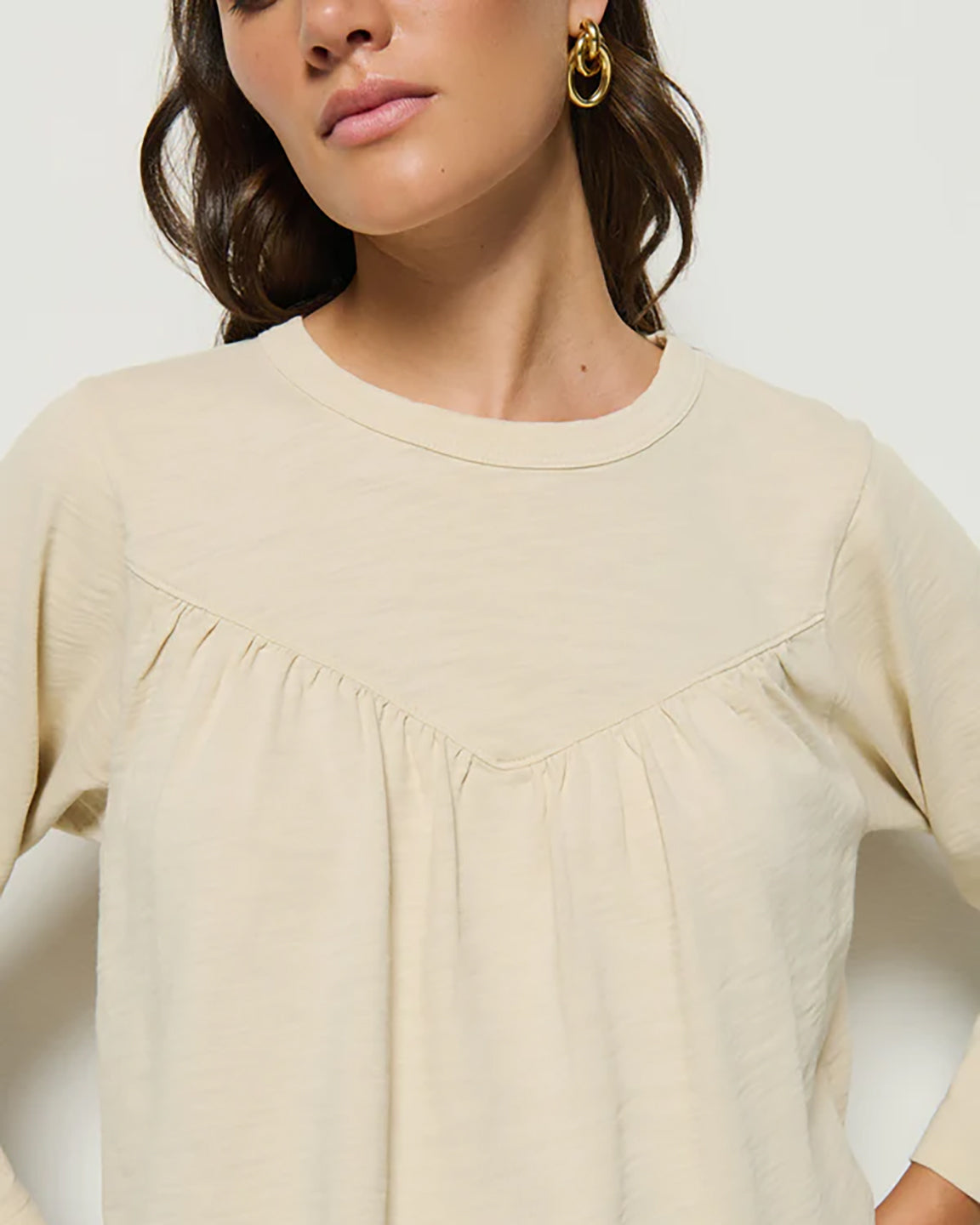 Nation Mona Top in Parchment