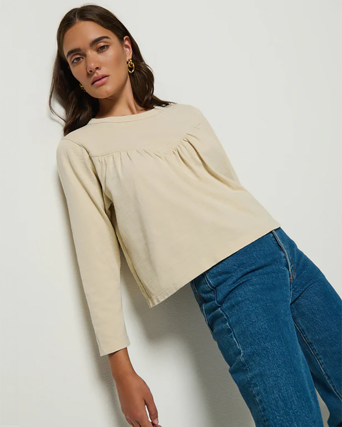 Nation Mona Top in Parchment