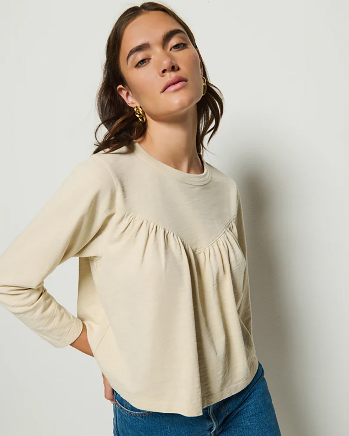 Nation Mona Top in Parchment