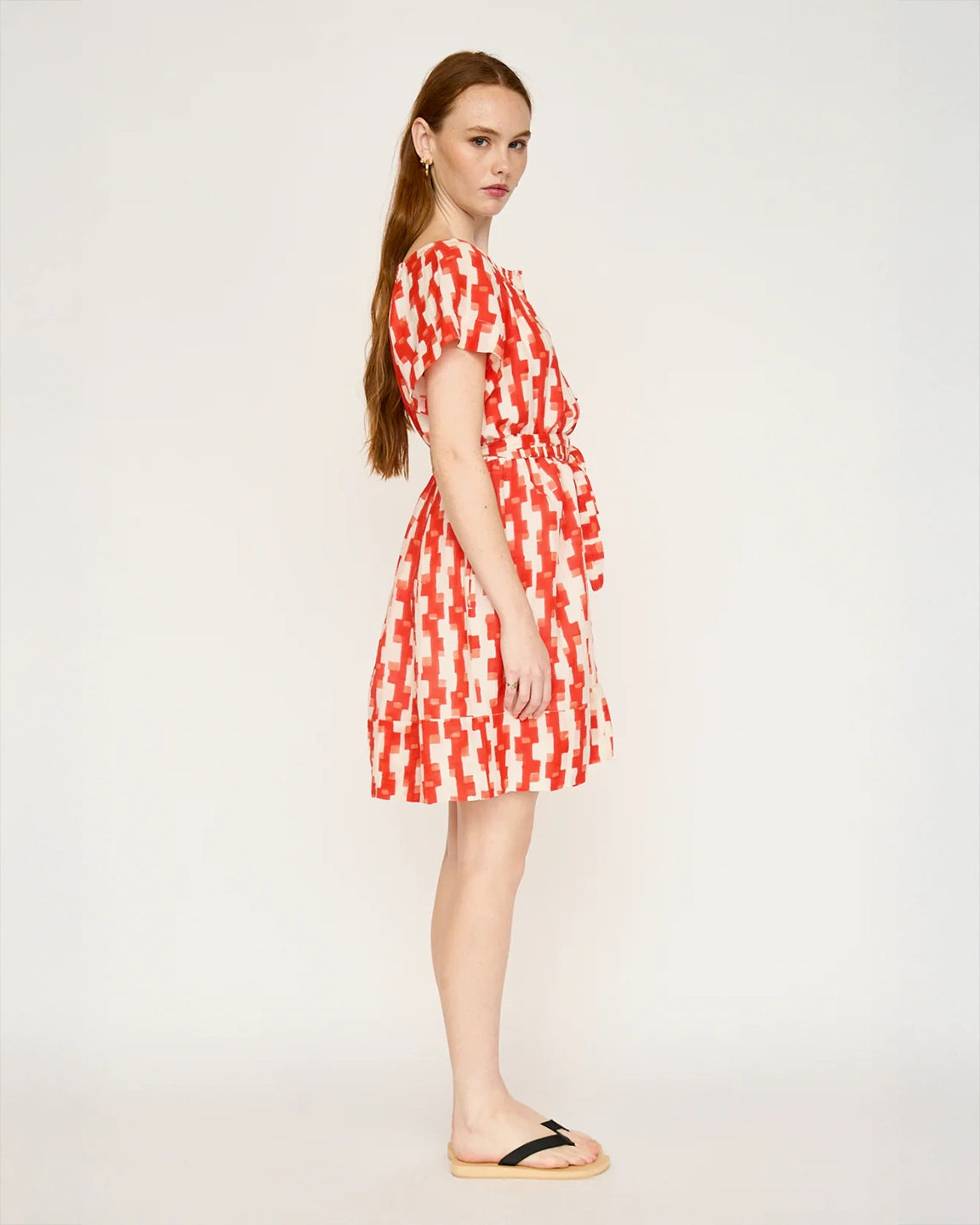 Mirth Vienna Short Dress in Cherry Hopscotch