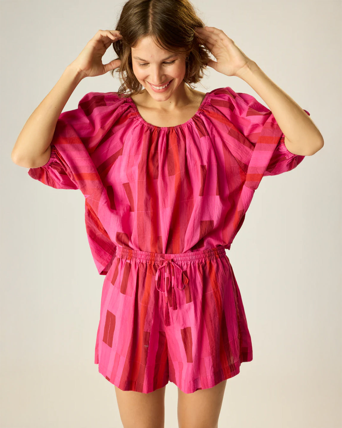 Natalie Martin Jasper Short in Sea Glass Cotton Pink