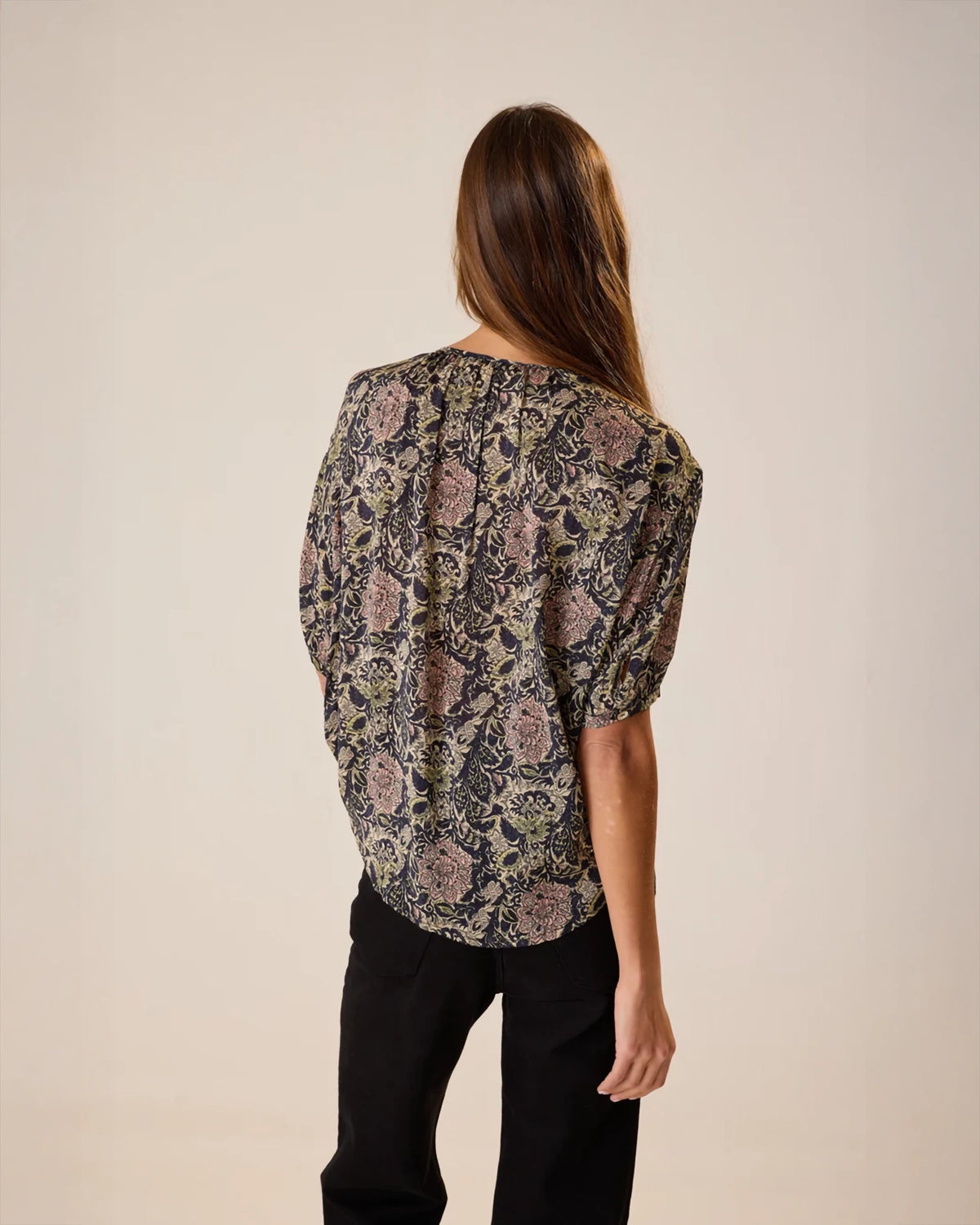 Natalie Martin Violet Top In Botanica Dusk