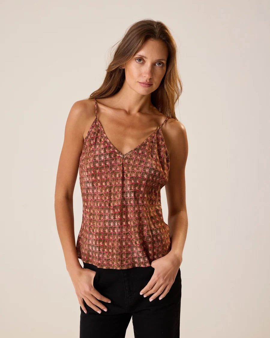 Natalie Martin Heath Cami In Scallop Rosewood