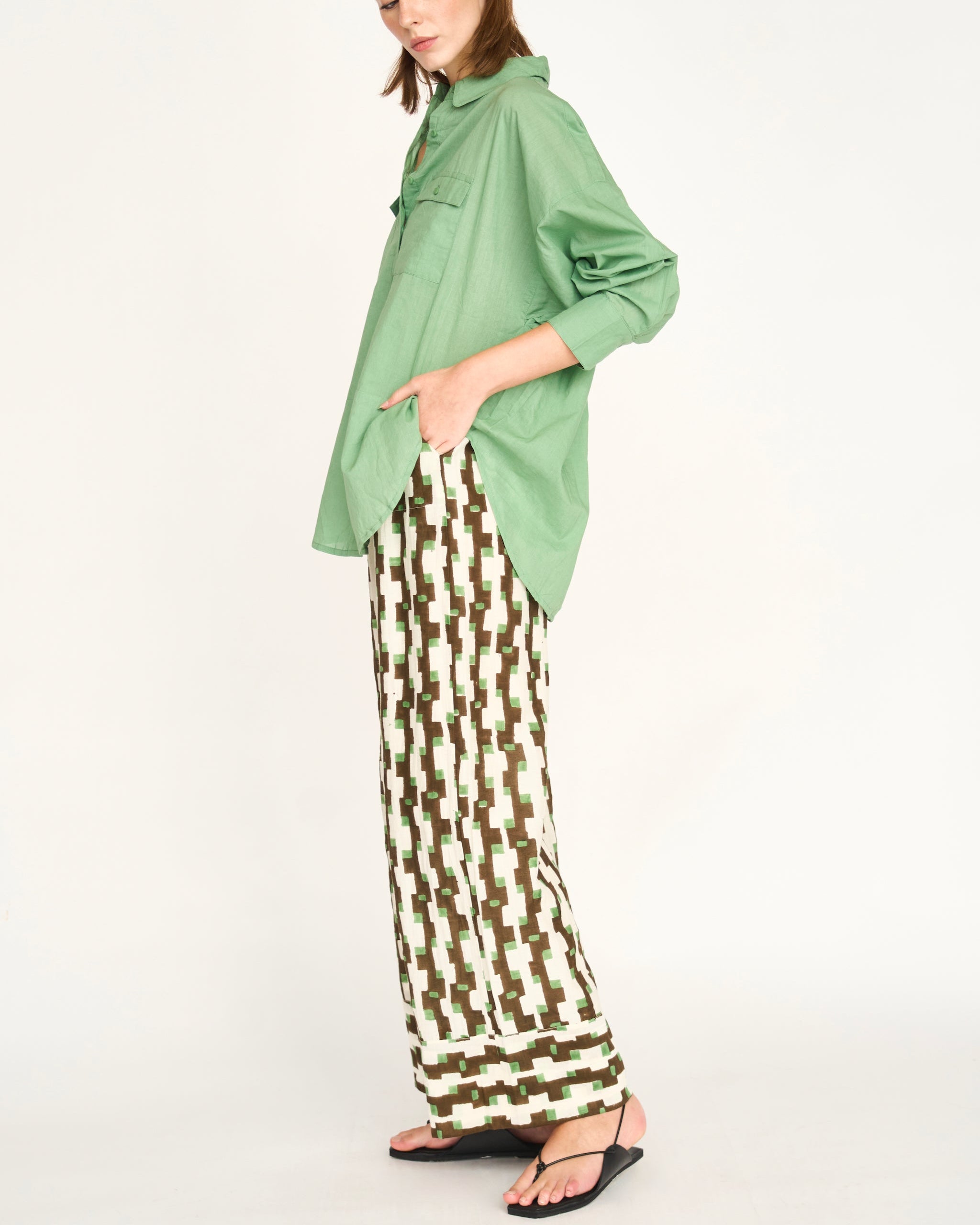 Woodstock Pant in Chocolate Mint Hopscotch