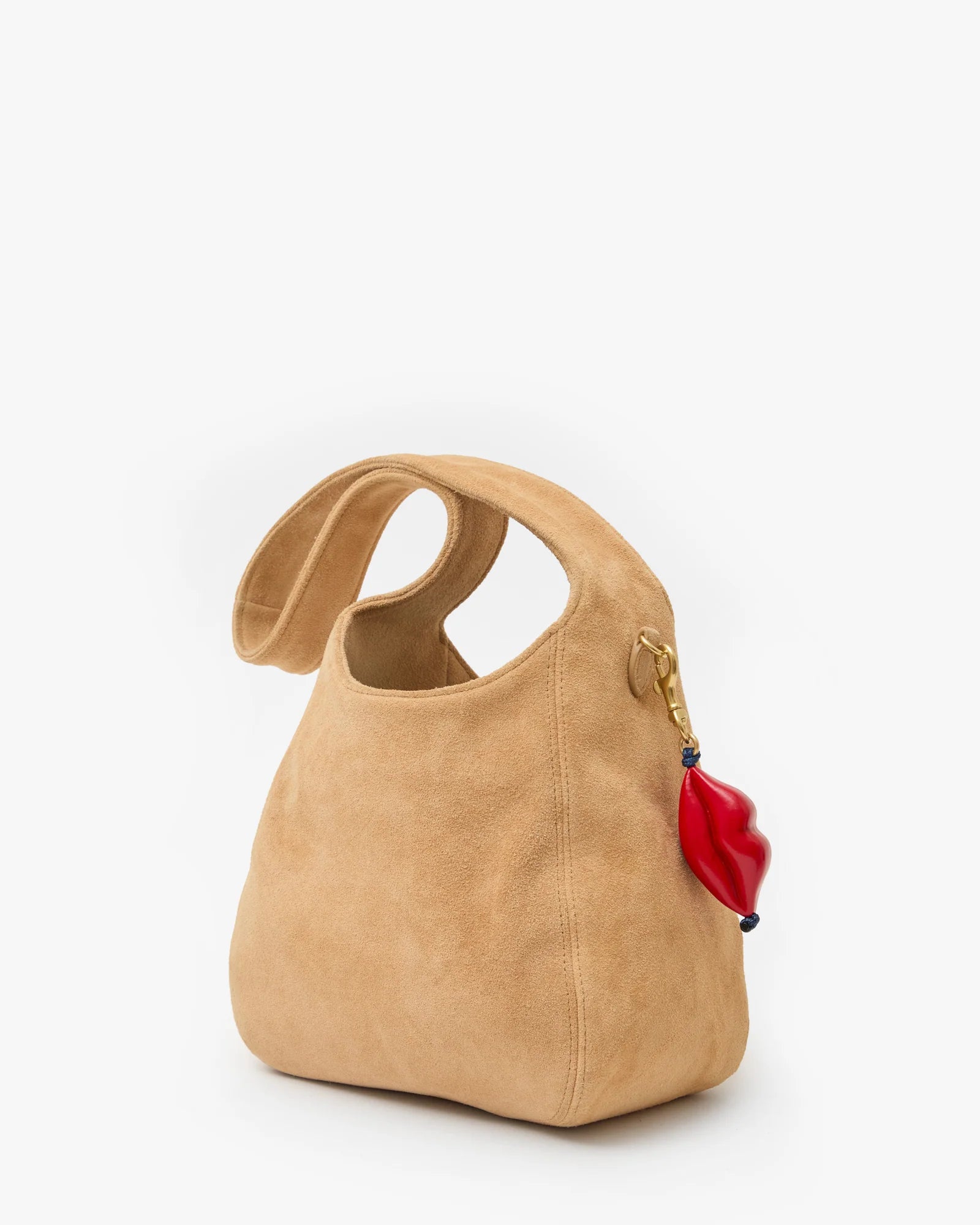 Clare V. Petit Bando Handbag In Dune Suede