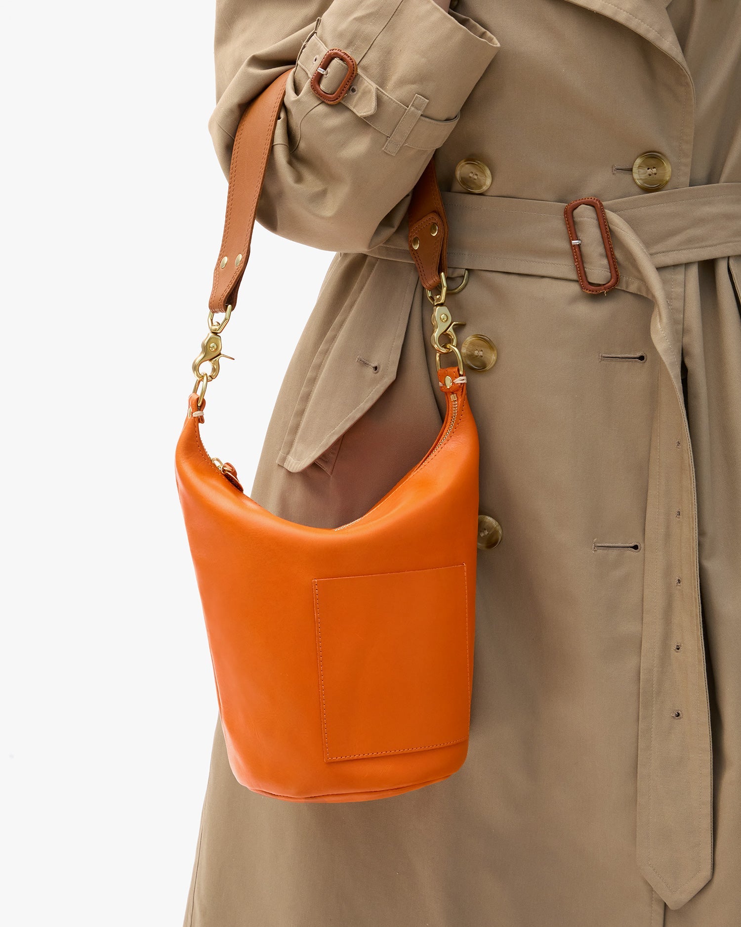 Clare V. Vegetable Tanned Leather Petite Jeanne in Zucca