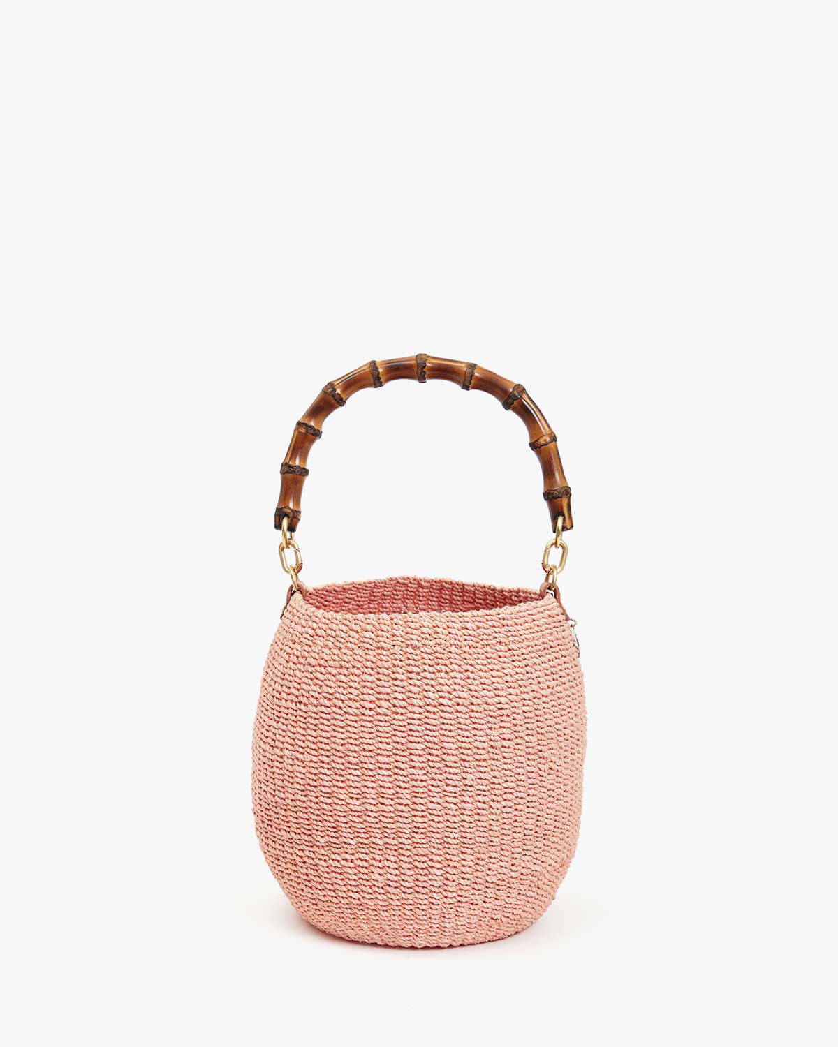 Clare V. Pot de Miel w/ Bamboo Handle in Blush