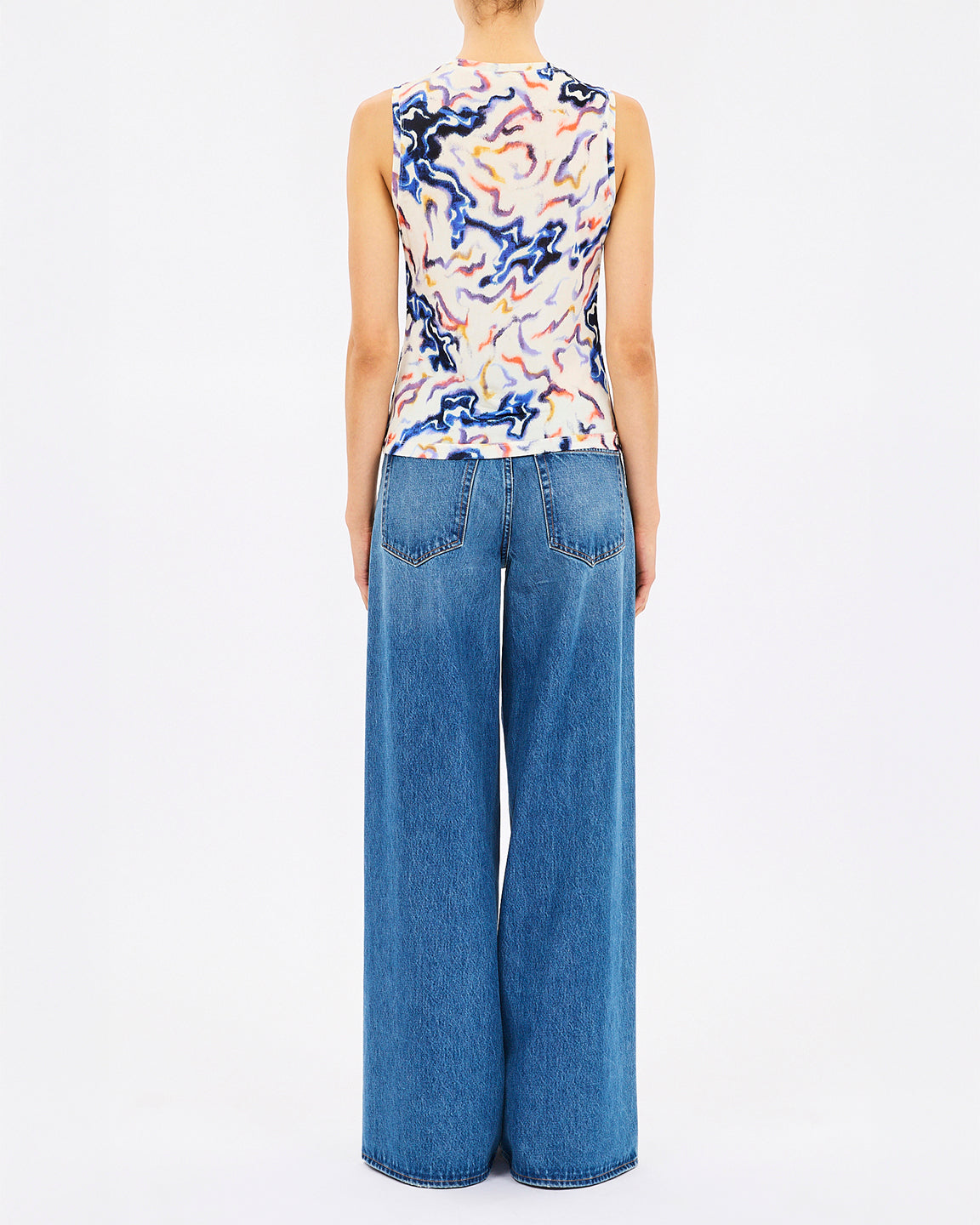 Ulla Johnson Ines Sleeveless Jersey Top In Prism