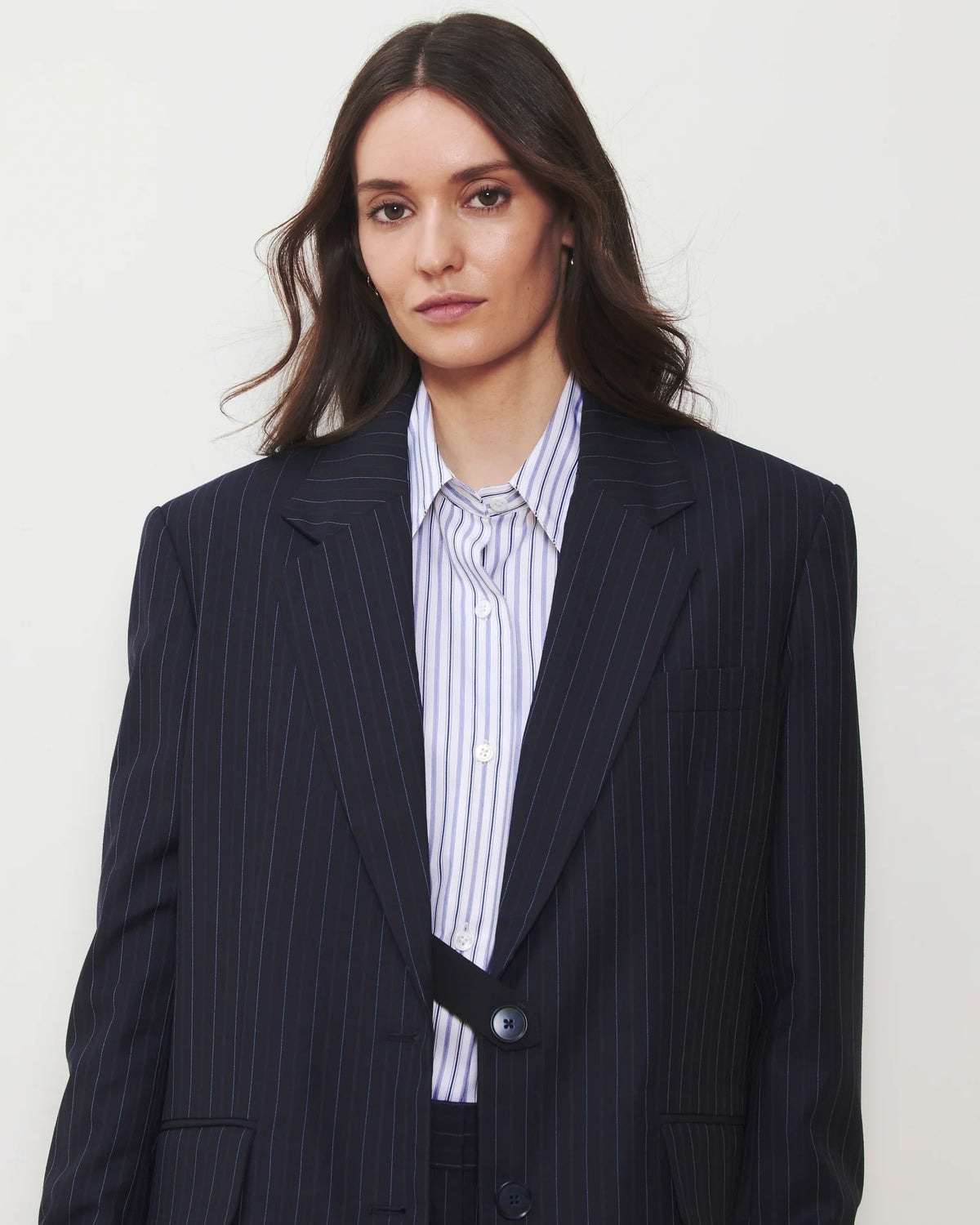WE-AR4 The Diana Blazer in Midnight Pinstripe