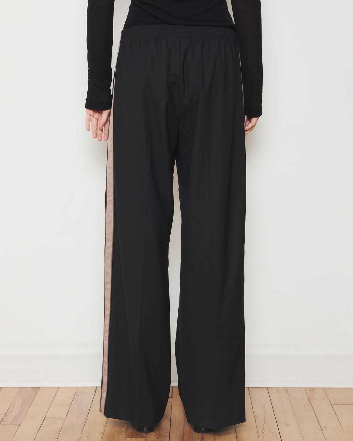 WE-AR4 Chaplin Trouser in Black Pinstripe