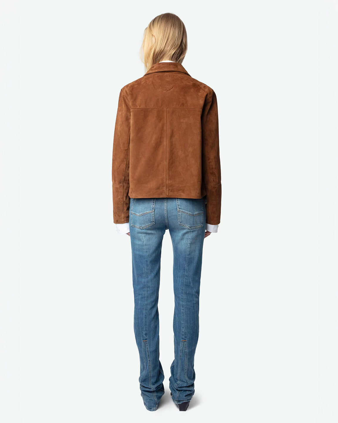 Zadig & Voltaire Lessa Suede Jacket in Cognac