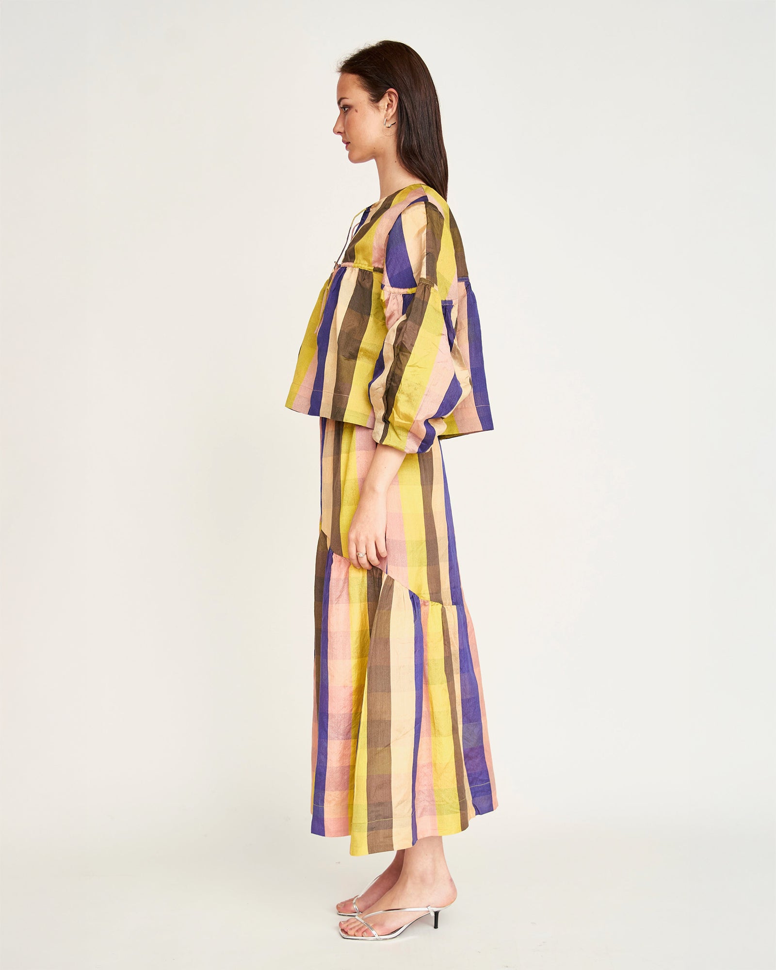 Mirth Brighton Skirt in Citron Plaid