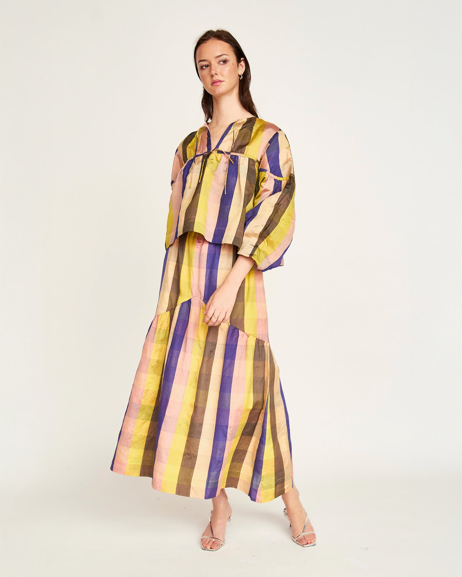 Mirth Brighton Skirt in Citron Plaid