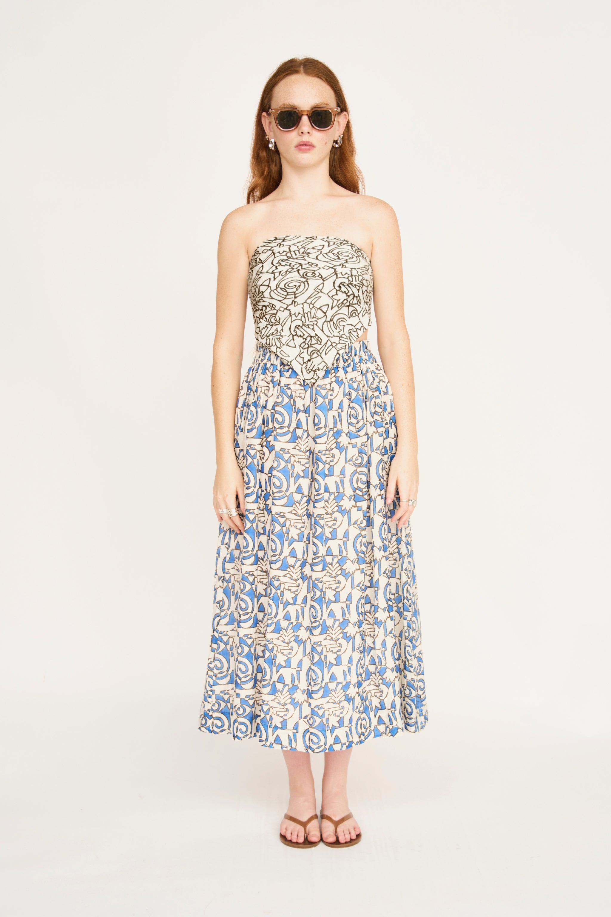 Verona Skirt in Blue Heka