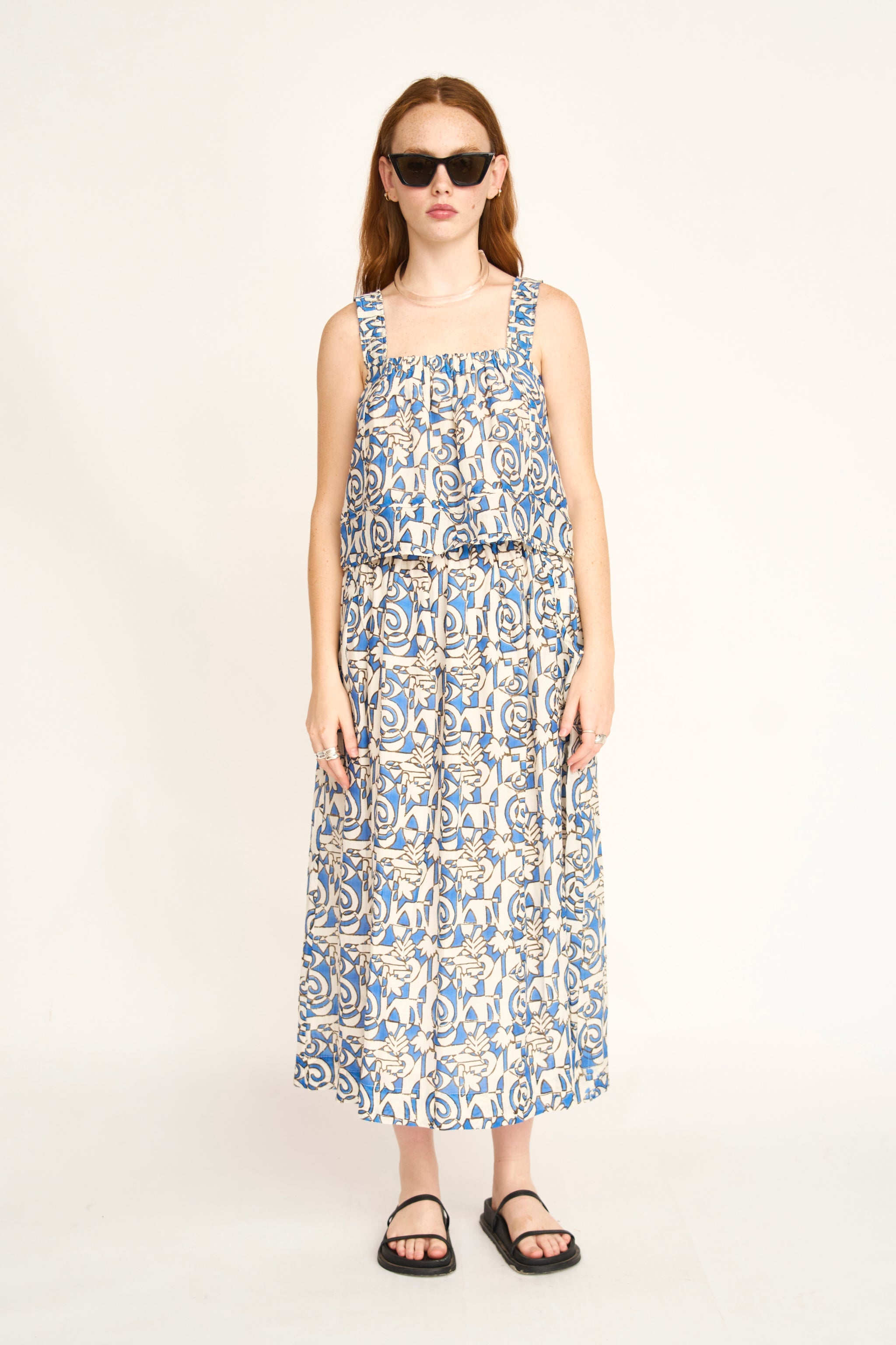 Verona Skirt in Blue Heka