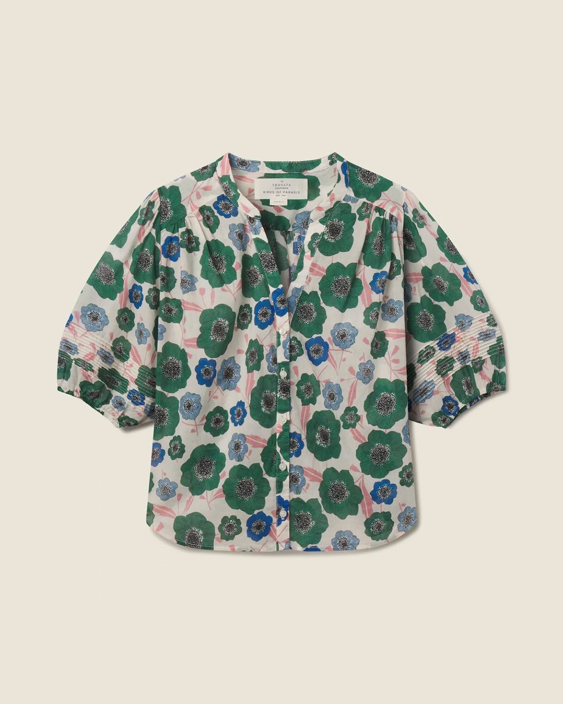 Trovata Birds of Paradis Loren Blouse Greenhouse Bloom