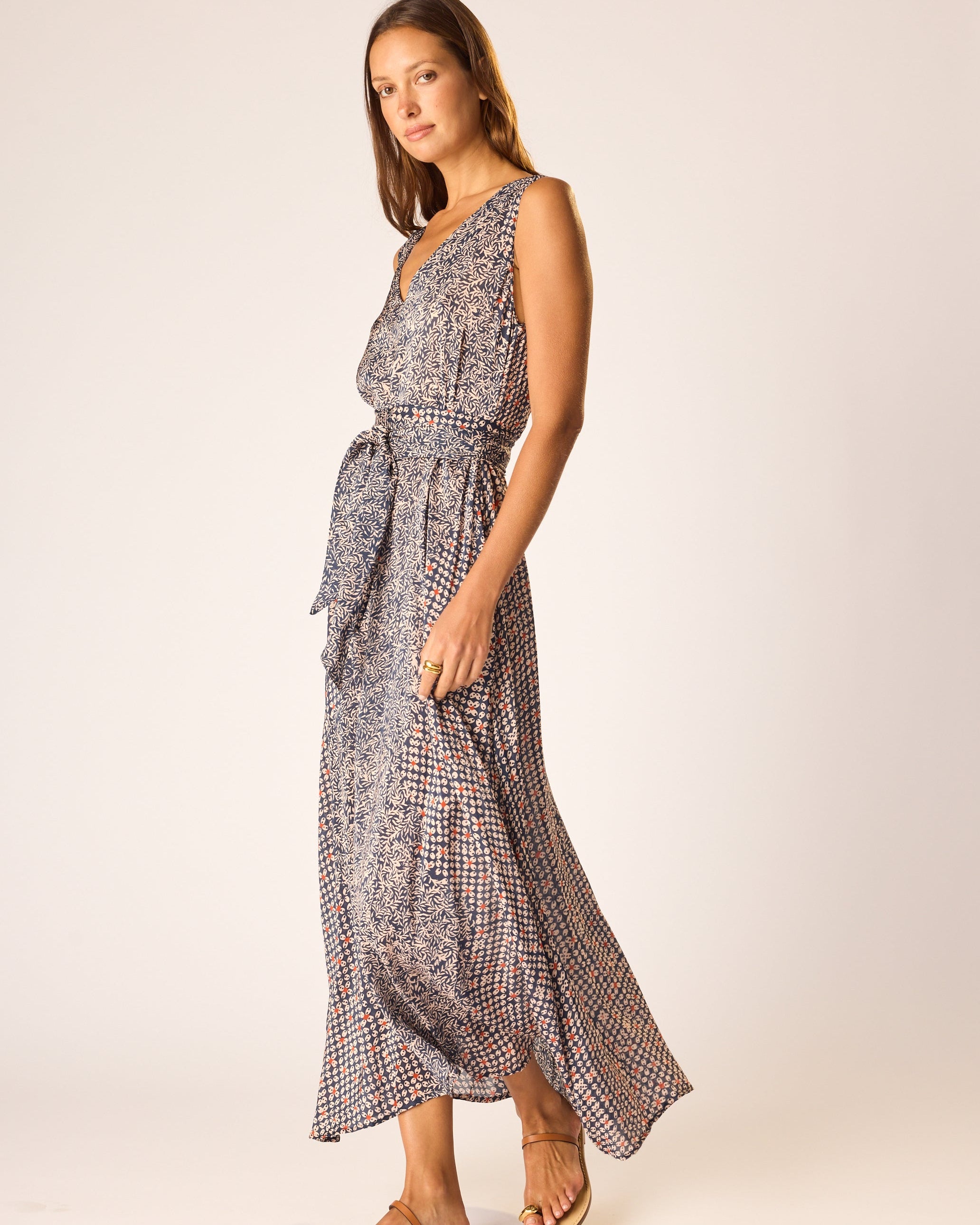 TOVA MAXI WITH SASH BELT