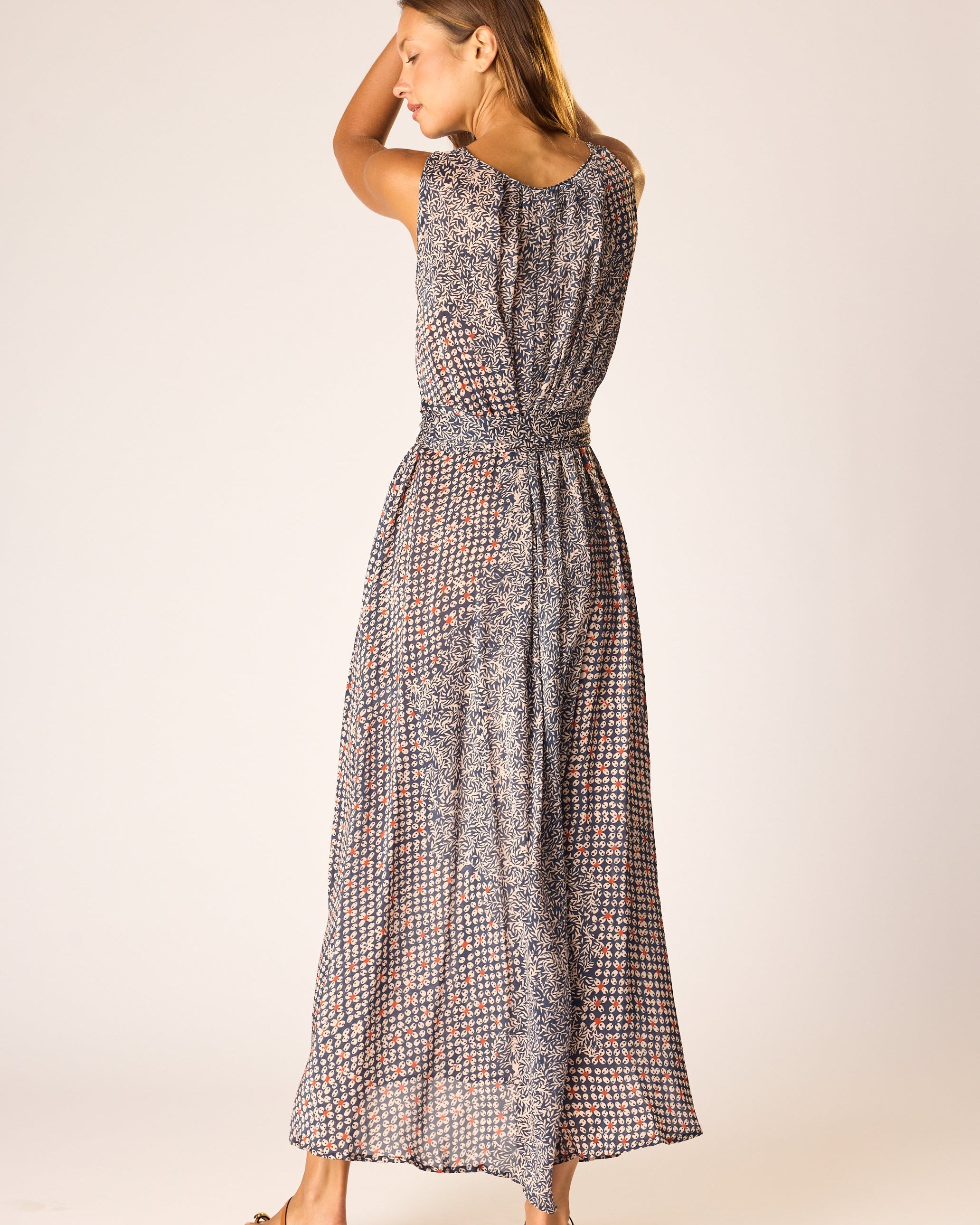 TOVA MAXI WITH SASH BELT
