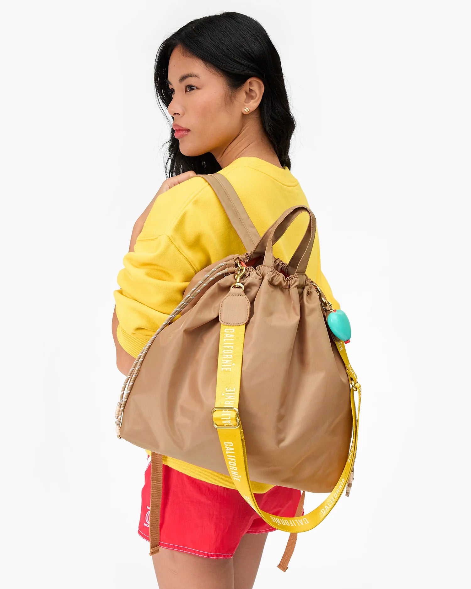 Clare V. Sac Tout Back Pack - Recycled Nylon Twill In Latte