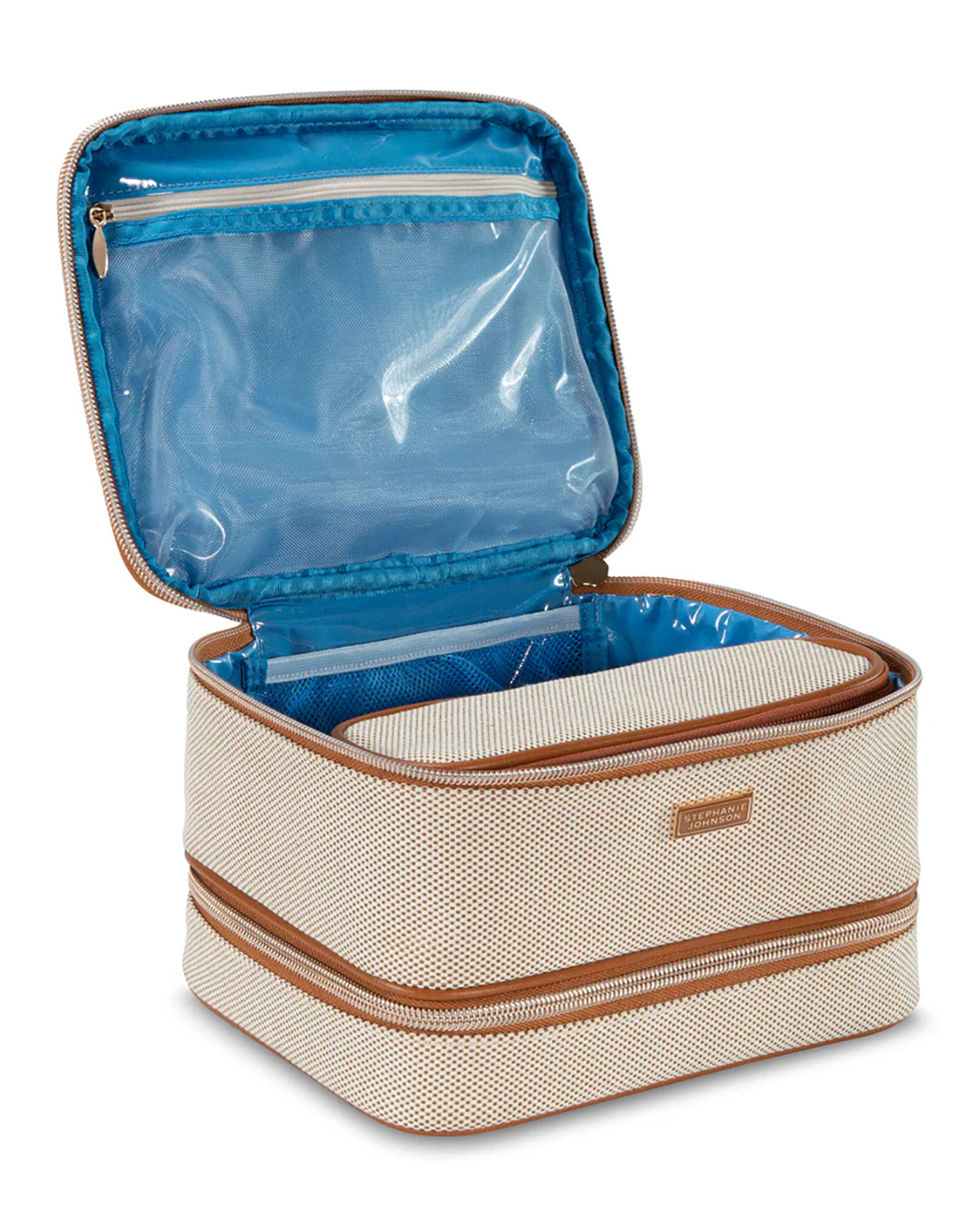 Stephanie Johnson Jenny Train Case in Tropea Ivory