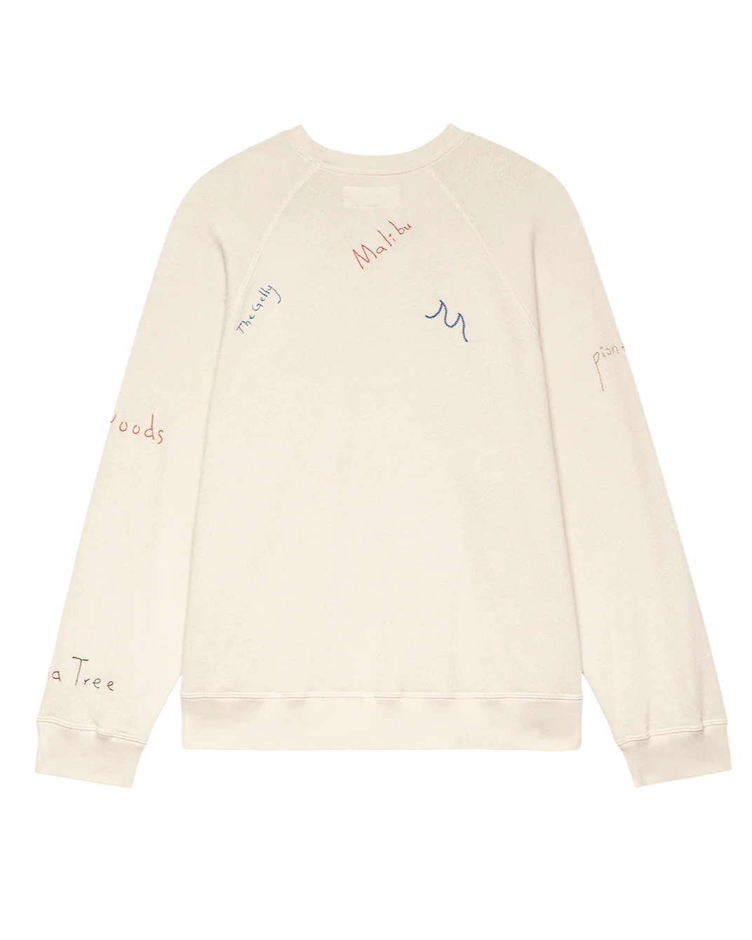 The Great. The Slouch Sweatshirt with Golden State Embroidery in Washed White