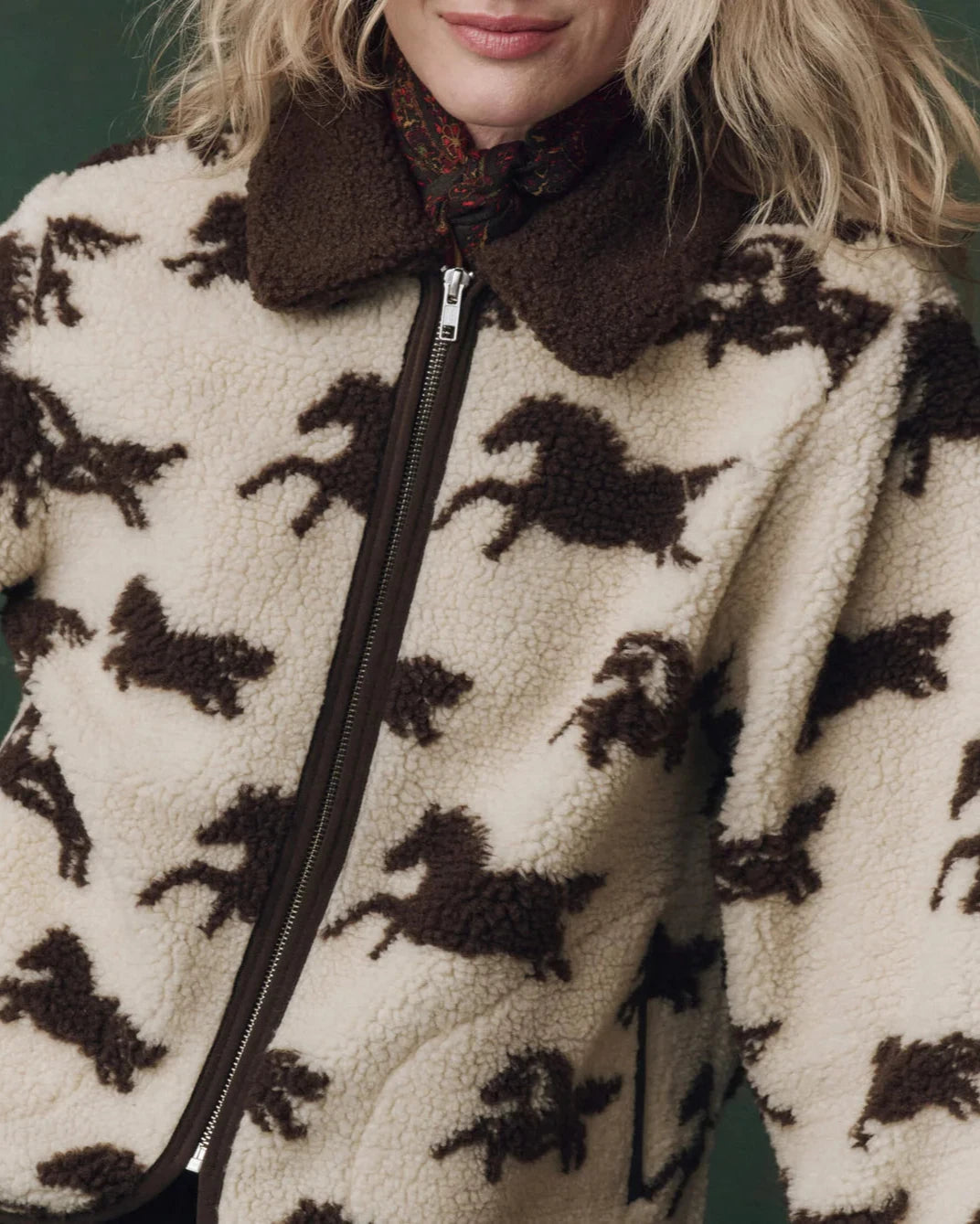 The Great. The Pasture Jacket in Cream with Hickory