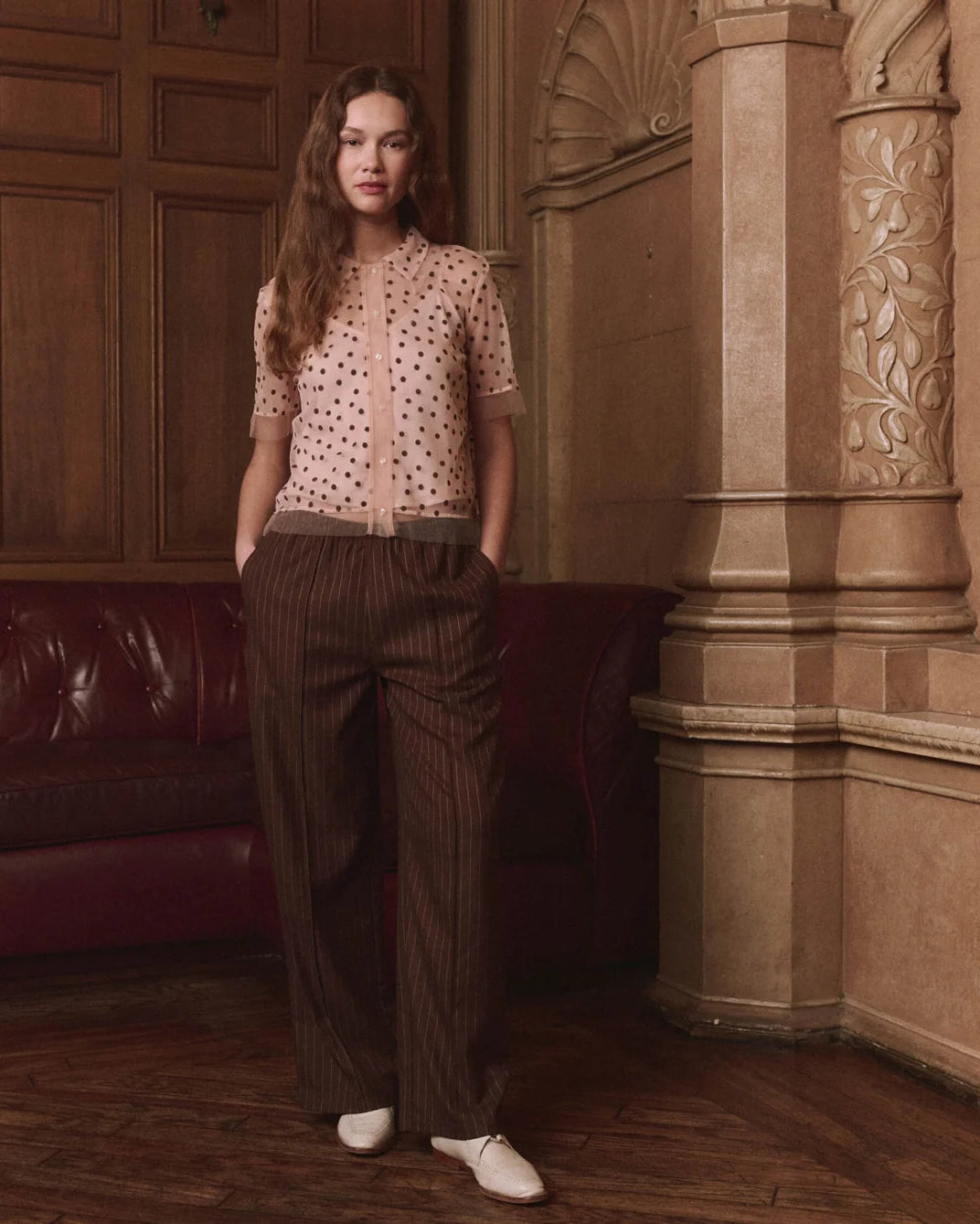 The Great. The Cotillion Top In Pink Dot