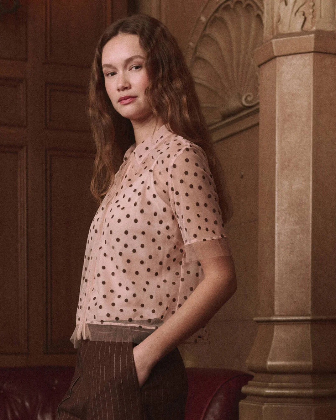 The Great. The Cotillion Top In Pink Dot