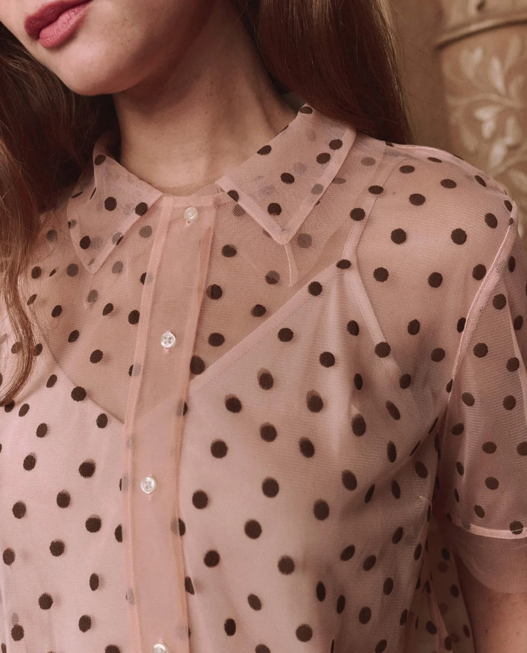 The Great. The Cotillion Top In Pink Dot