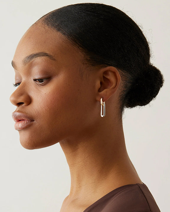 Jenny Bird Teeni Detachable Link Earring in Two Tone