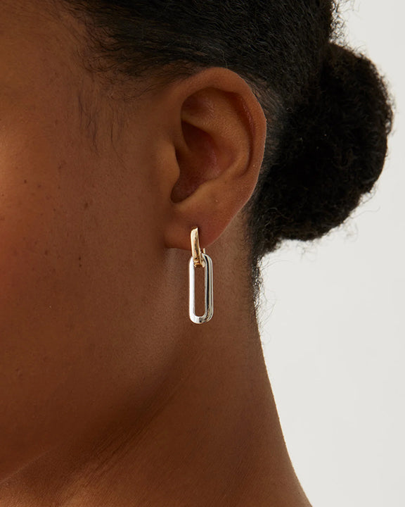 Jenny Bird Teeni Detachable Link Earring in Two Tone