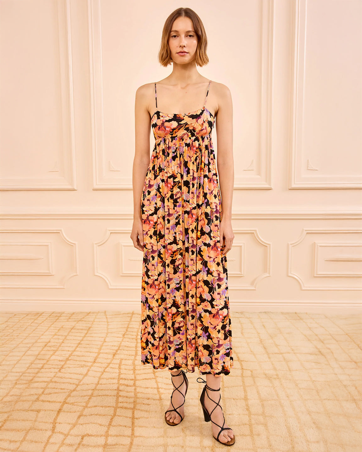 Ulla Johnson Hayes Sleeveless Jersey Dress in Night Bloom