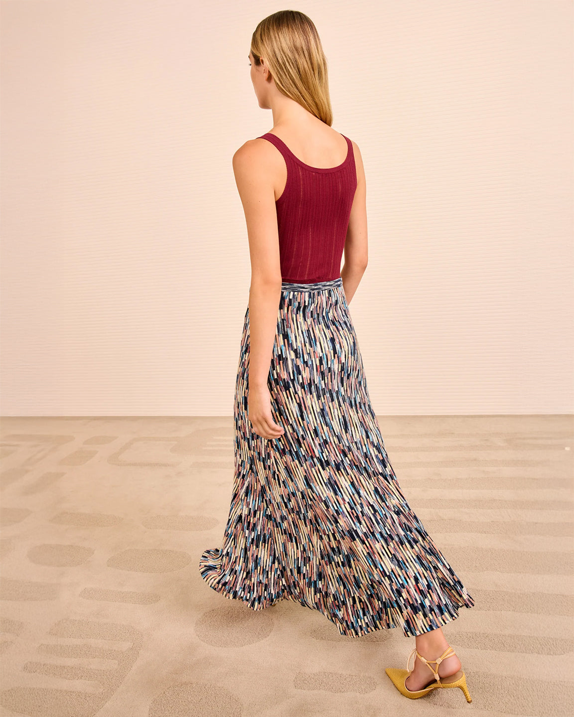 Ulla Johnson Marceline Multicolor Long Skirt in Oasis