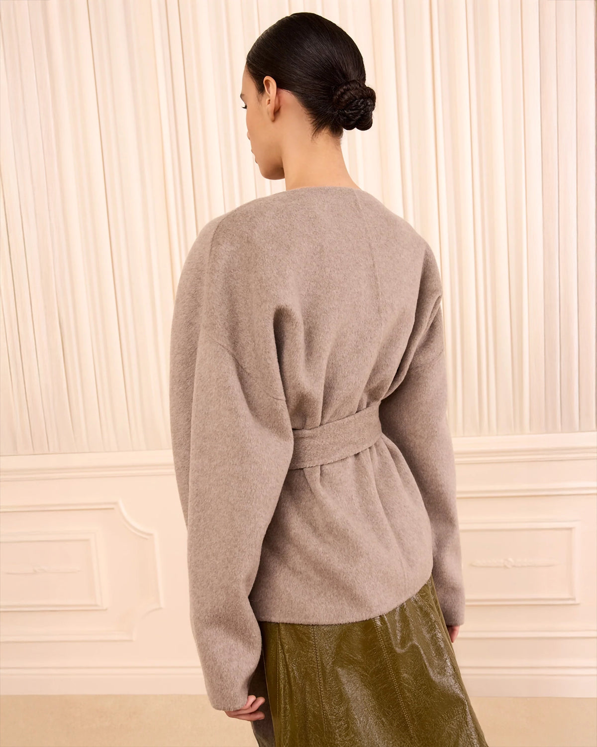 Ulla Johnson Sasha Wool Coat In Dove Melange