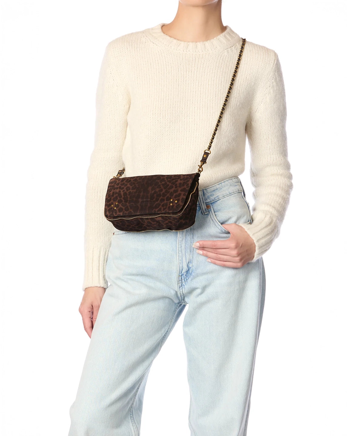Jerome Dreyfuss Bobi S Bag in Imprime Leopard Neturel