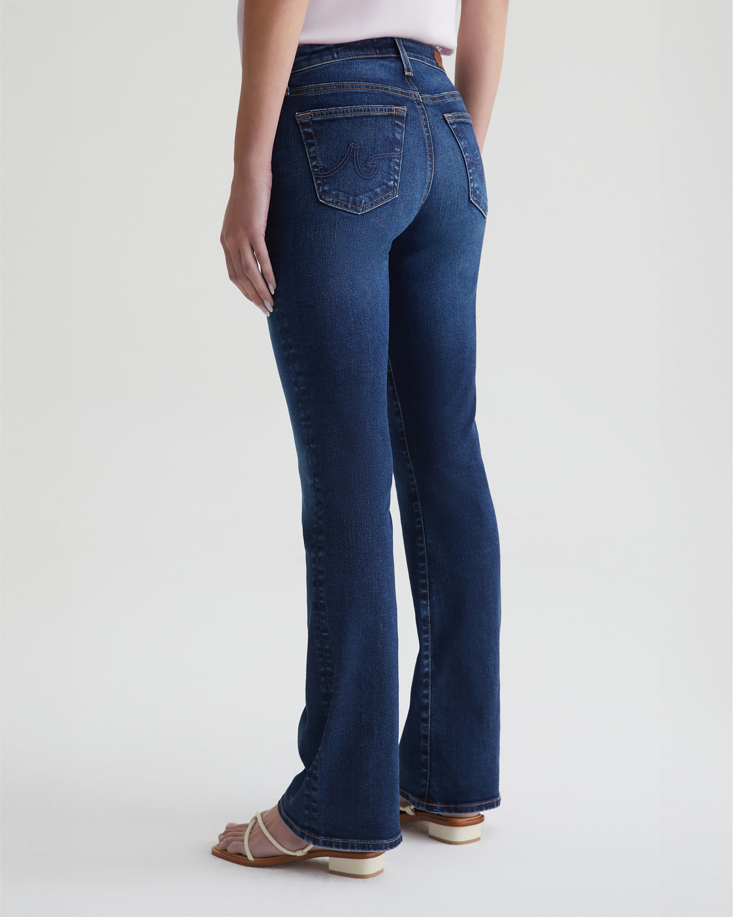 AG Jeans Low-Rise Bootcut Jeans in Blue