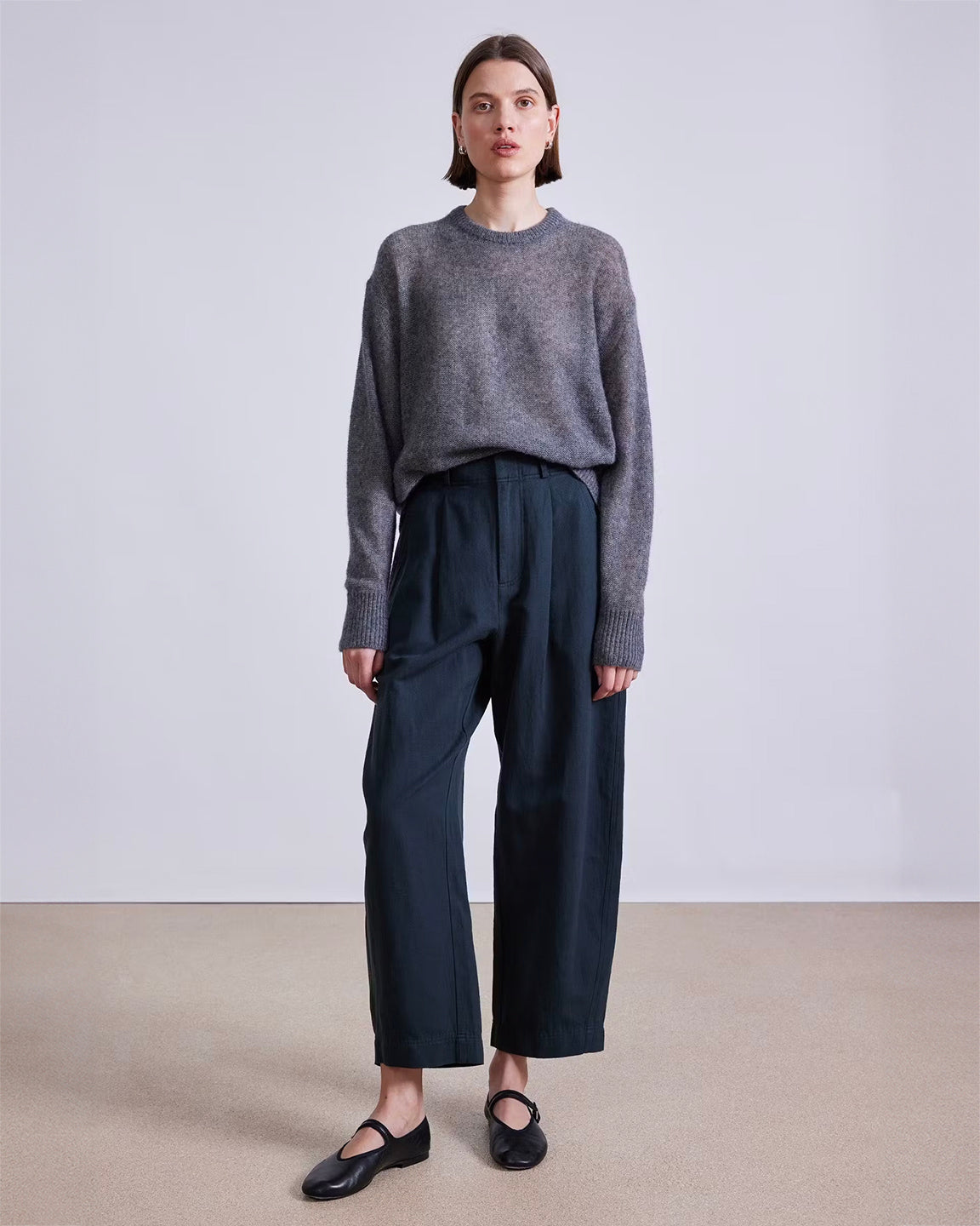 Apiece Apart Bari Crop Trouser in Forest River